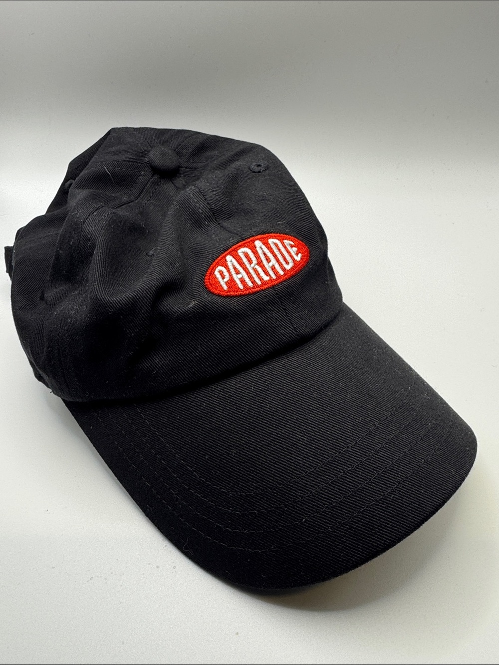 PARADE Skate Shop Adjustable Baseball Cap Hat Adult Unisex Embroidered Logo Blk